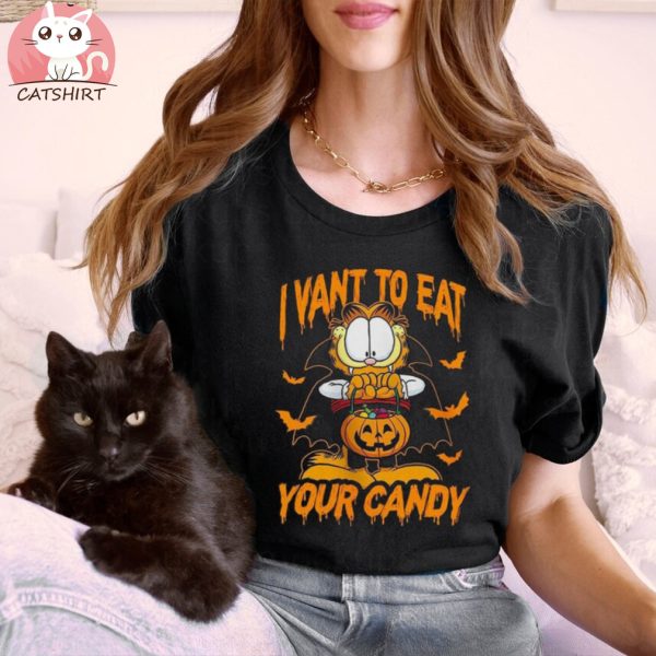 Garfield Dracula Cat Youth Girl's T Shirt