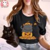 Halloween Black Cat on Pumpkin Cute Fall Shirt