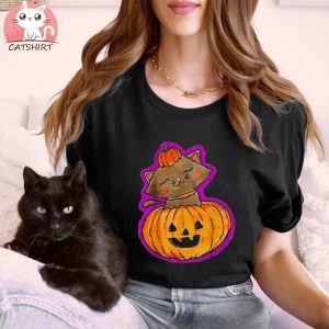 Halloween Carved Pumpkin Cat Shirt