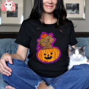 Halloween Carved Pumpkin Cat Shirt