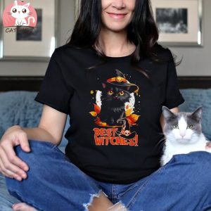 Halloween Cat Lovers Funny Spooky Halloween Scary Black Cat Shirt