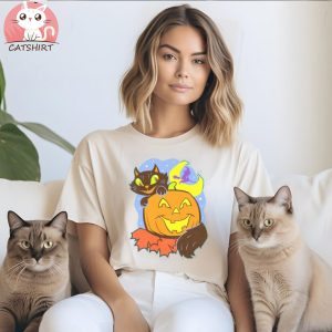 Halloween Cat Pumkin Shirt