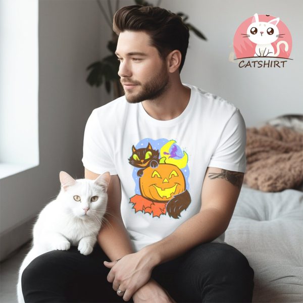 Halloween Cat Pumkin Shirt