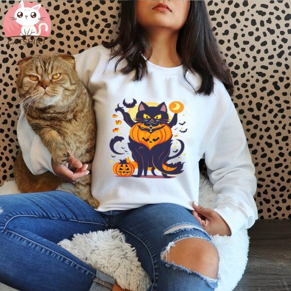 Halloween Cat T Shirt