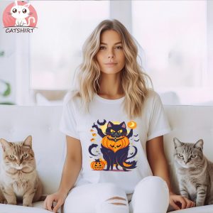 Halloween Cat T Shirt