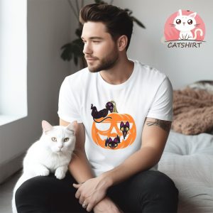 Halloween Cats Pumpkin Party Scary Pumpkins Shirt