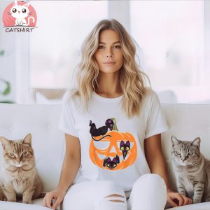 Halloween Cats Pumpkin Party Scary Pumpkins Shirt