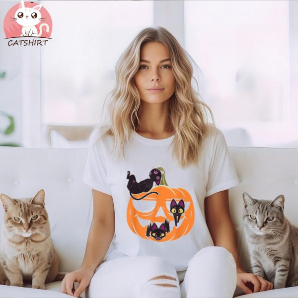 Halloween Cats Pumpkin Party Scary Pumpkins Shirt