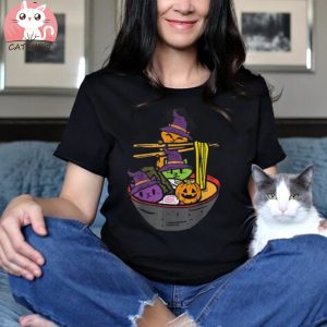 Halloween Cats Ramen Japanese Noodles Food Men Women Kids Shirt