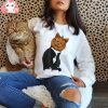 Halloween Jack O Lantern Pumpkin Cat Scary Tuxedo Cat Shirt