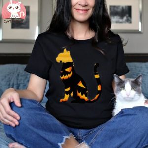 Halloween Pumpkin Cat Hoodie Shirt