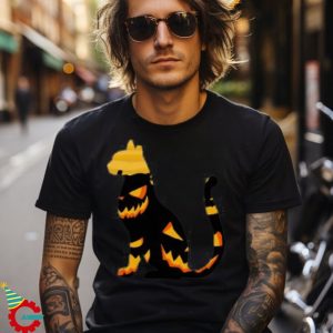 Halloween Pumpkin Cat Hoodie Shirt