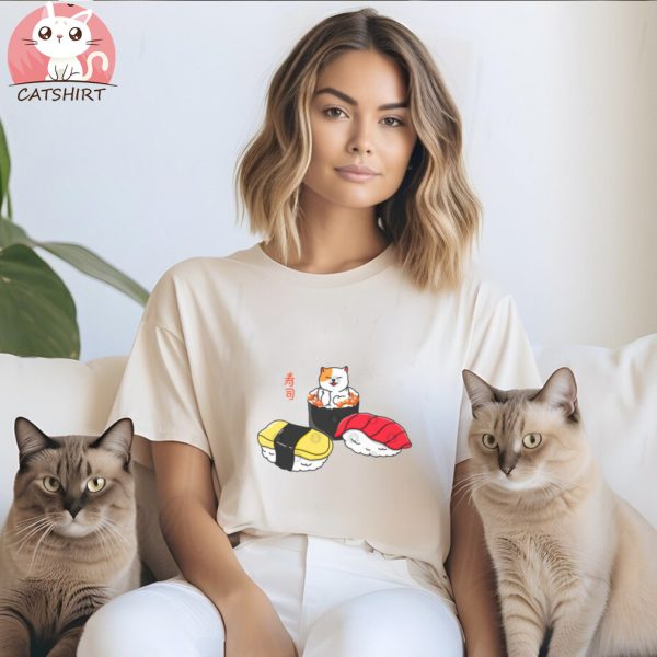 Happy Cat Sushi T Shirt