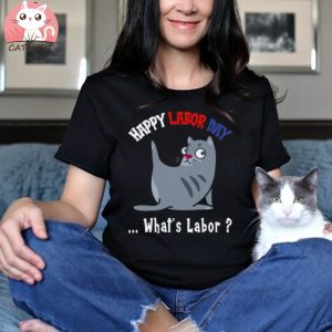 Happy Labor Day Funny Cat Union Independence Worker Kitten Shirt