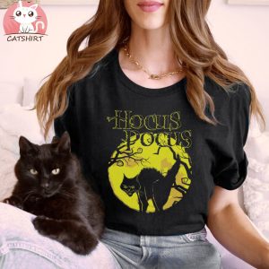 Hocus Pocus Funny Black Cat Thackery Binx Portrait Shirt