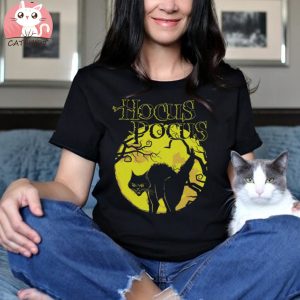 Hocus Pocus Funny Black Cat Thackery Binx Portrait Shirt