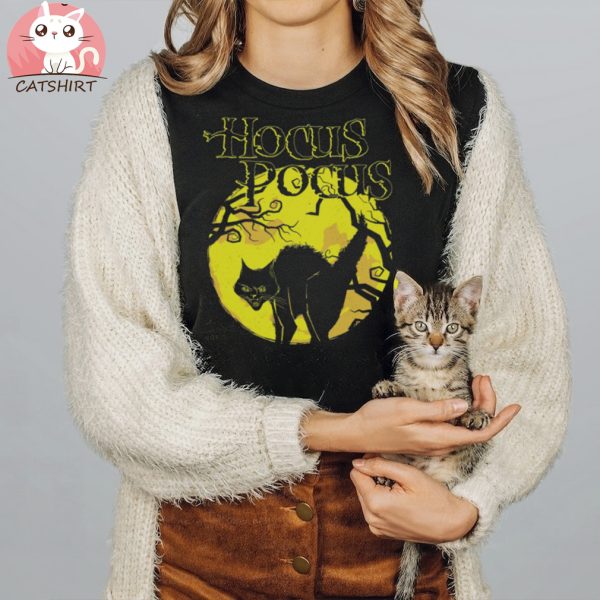 Hocus Pocus Funny Black Cat Thackery Binx Portrait Shirt