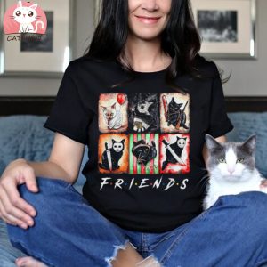 Horror Movies Cat Scary Funny Halloween Cat Mom Cat Dad Shirt