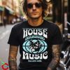 House Music Underground Cat Whiteblue T shirt