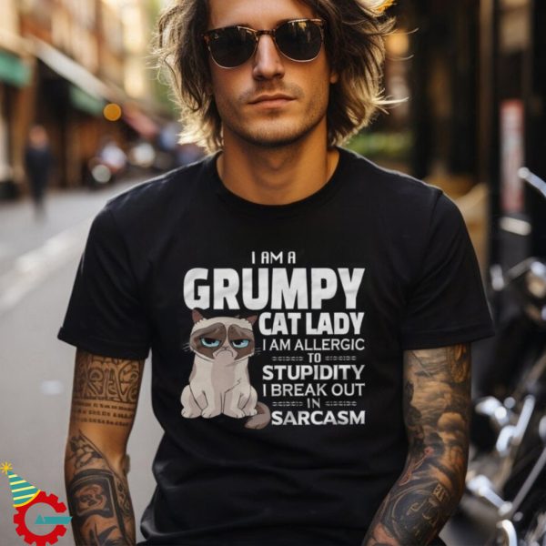 I Am A Grumpy Cat Lady Cat T Shirt