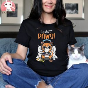 I Can't Paws The Game Cat Shirt