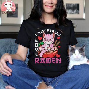 I Just Really Love Ramen Cat Kawaii Anime T Shirts