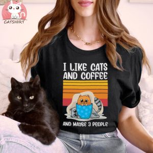 I Like Cats And Coffee Shirt, Gift For Cats Lover, Coffee Lover Shirt