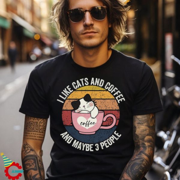 I Like Cats And Coffee Shirt