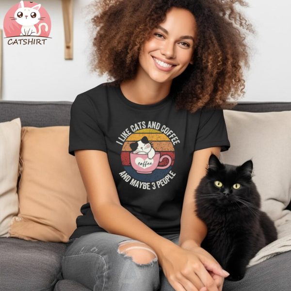 I Like Cats And Coffee Shirt