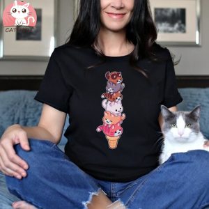 Ice Cream Cats Cute T Shirt