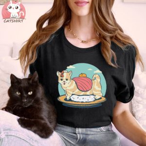 Japanese Cute Sushi Cat Sashimi T Shirt