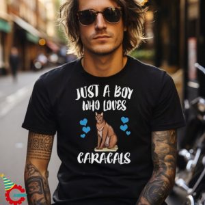 Just A Boy Who Loves Caracals Cats Shirt