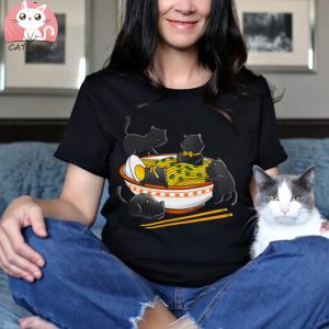 Kawaii Anime Cat Japanese Ramen T Shirt