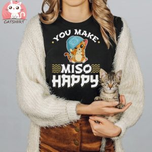 Kawaii Cat Design Ramen Noodles Cute Anime Cat T Shirt