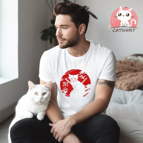 Kawaii Cat Japanese Anime Gifts For Cat Dad Men Women Kids Shirt