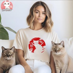 Kawaii Cat Japanese Anime Gifts For Cat Dad Men Women Kids Shirt