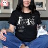 Kawaii Cat Meow Shower Graphic T Shirt, Funny Cat Shower Print Loose Crewneck Shirt