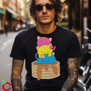 Kawaii Cat Pile Pansexual Pride T Shirt