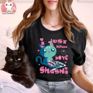 Kawaii Cat Sushi Quote T Shirt