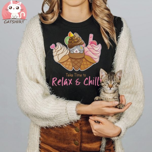 Kawaii Ice Cream Cat T Shirt