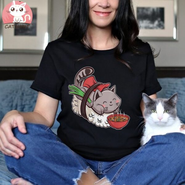 Kawaii Miso Soup Sushi Cat Shirt