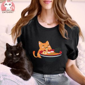 Kawaii Ramen Cat Japanese Anime Gift T Shirt