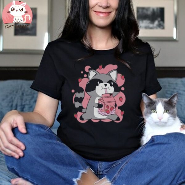 Kawaii Strawbery Cat Shirt