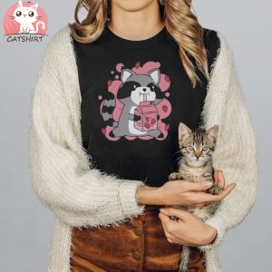 Kawaii Strawbery Cat Shirt