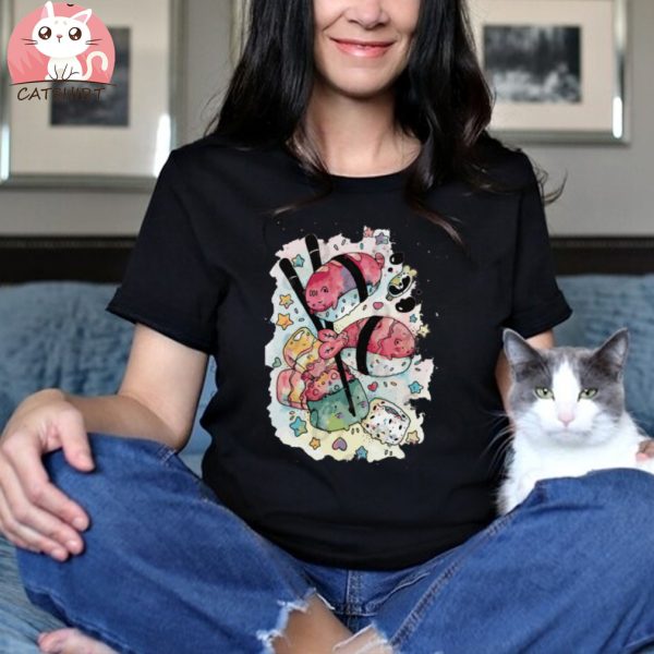 Kawaii Sushi Cat T Shirt