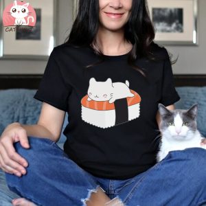 Kawaii Sushi Cat T Shirts