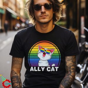 LGBT Ally Cat Vintage T Shirt