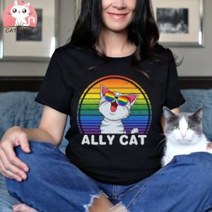 LGBT Ally Cat Vintage T Shirt