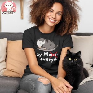 Lazy Monday Funny Cute Lazy Cat Gift T shirt