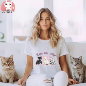 Leave Me Alone Cat Trio Boyfriend Fit Girls T Shirt